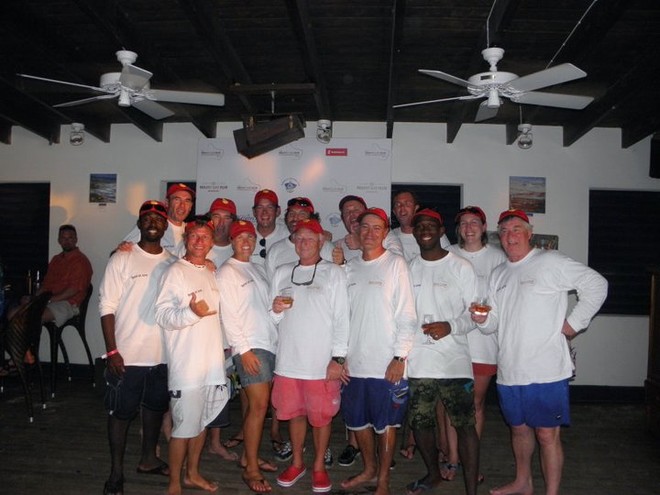 Winning crew on Spirit of Juno - Mount Gay Rum Round Barbados Race © Barbados Advocate